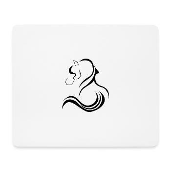 Illustration dAnge Éthérée Sur Tissu Nébuleux - Tapis de souris (format paysage) - blanc - Devant