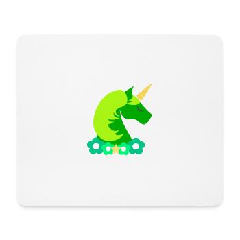 green unicorn - Mouse Pad (horizontal) - white - Front