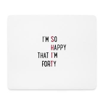 40 - Mousepad (Querformat) - Weiß - Vorne