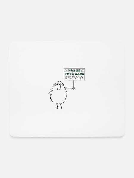 Pas de pays sans paysans - Tapis de souris (format paysage) - blanc