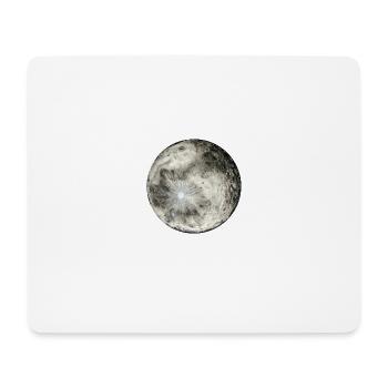 Schau dir den Mond an, er ist kostenlos (weiße Buchstaben) - Mousepad (Querformat) - Weiß - Vorne