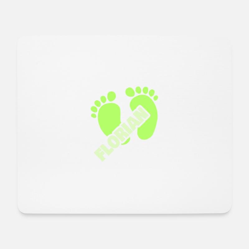 Geburt Florian - Mousepad (Querformat) - Weiß