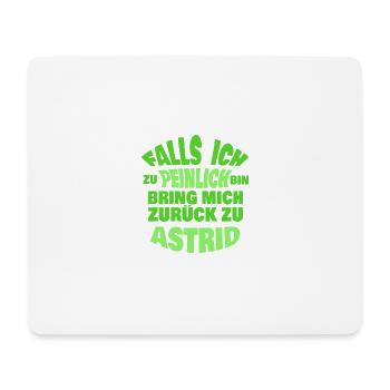 Astrid als Jungesellenabschied - Mousepad (Querformat) - Weiß - Vorne