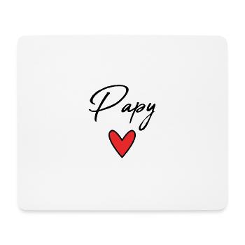 Opa. PAPA. VATERTAG. FROHER VATERTAG. PARTEI - Mousepad (Querformat) - Weiß - Vorne