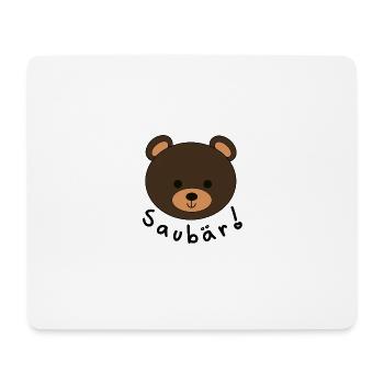 SauBär - Mousepad (Querformat) - Weiß - Vorne