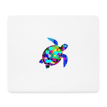Tortue marine - Tapis de souris (format paysage) - blanc - Devant