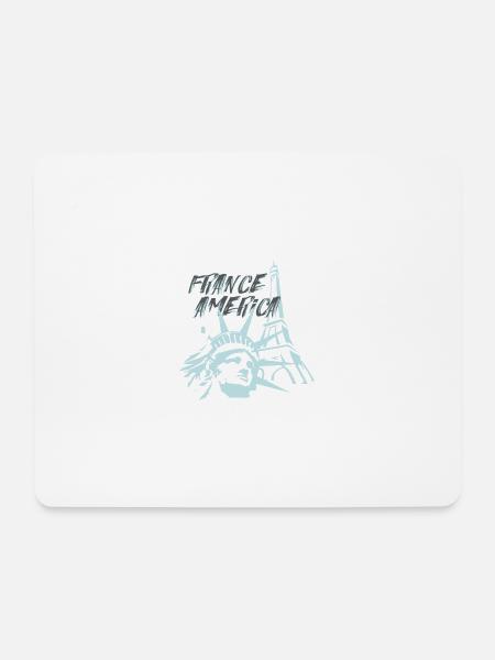 Fusion FranceAmerica - Tapis de souris (format paysage) - blanc