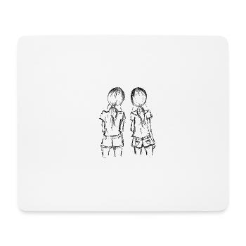 Freundinnen - Mousepad (Querformat) - Weiß - Vorne