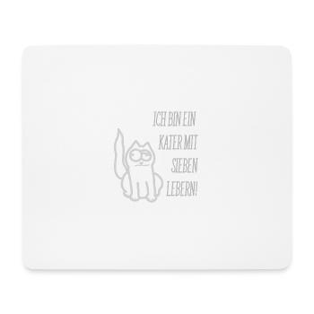 Kater mit 7 Lebern - Mousepad (Querformat) - Weiß - Vorne