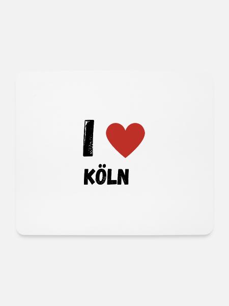 I Love Köln - Mousepad (Querformat) - Weiß