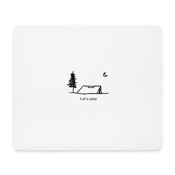 Camping Shirt Zelt Nacht Romantisch Roadtrip Reise - Mousepad (Querformat) - Weiß - Vorne