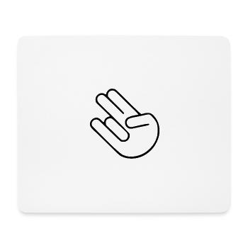 Shocker Autoaufkleber Sticker Geschenk Hand Geste - Mousepad (Querformat) - Weiß - Vorne