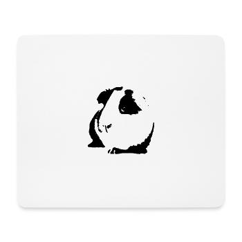 Hamster Guinea pig Black white - Mouse Pad (horizontal) - white - Front