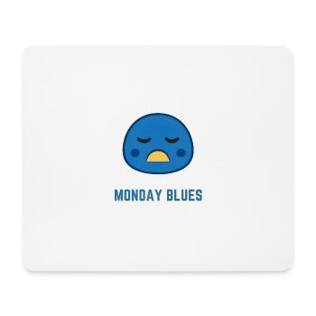Emoji en semaine : lundi - Tapis de souris (format paysage) - blanc - Devant