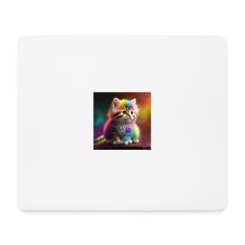 Baby Kätzchen fotorealistisch dargestellt Rainbow - Mousepad (Querformat) - Weiß - Vorne