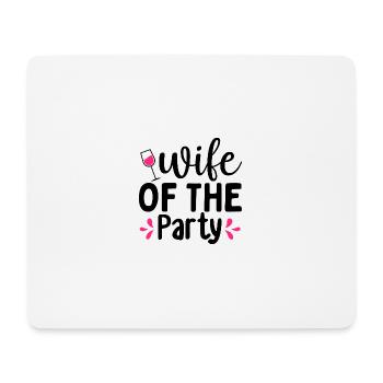 Design wife of party red color - Tapis de souris (format paysage) - blanc - Devant