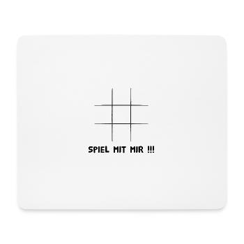 Leeres Tik tak to oder Käsekästchen, Spiel mit mir - Mousepad (Querformat) - Weiß - Vorne