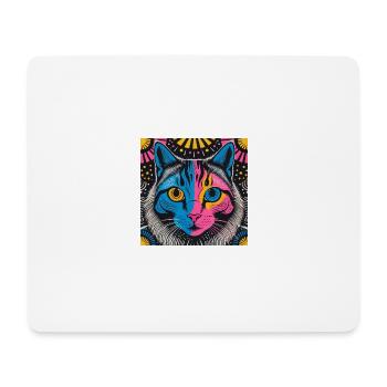 Elektrische Katze - Mousepad (Querformat) - Weiß - Vorne