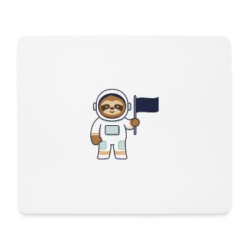 Aventure de paresseux de l’espace - Tapis de souris (format paysage) - blanc - Devant