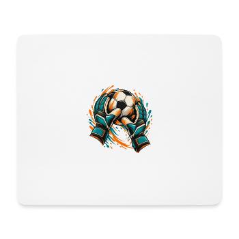Vivid Soccer-Torwart-Rettungs-Grafik - Mousepad (Querformat) - Weiß - Vorne