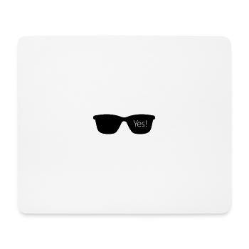 Yes-Glass - Tapis de souris (format paysage) - blanc - Devant