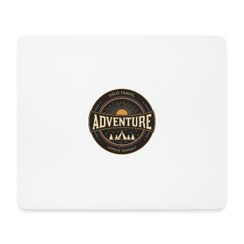 Solo Travel Adventure, Best Travel T-shirt - Mouse Pad (horizontal) - white - Front