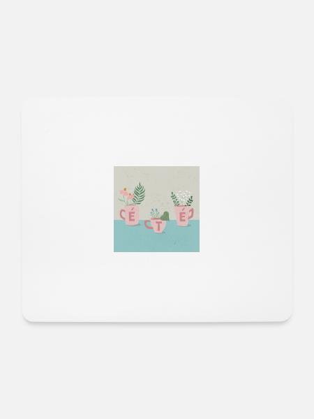 Fleurs d'été - Mousepad (Querformat) - Weiß