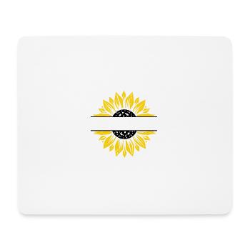 Sunflower Split 2 schwarz und gelb - Mousepad (Querformat) - Weiß - Vorne
