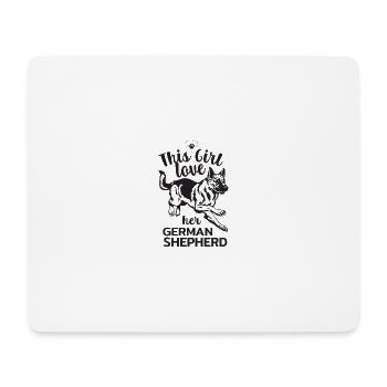 German shepherd - Mousepad (Querformat) - Weiß - Vorne
