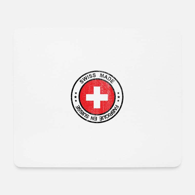 Schweizer Wappen - Mousepad (Querformat) - Weiß
