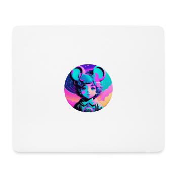 Fille souris - Tapis de souris (format paysage) - blanc - Devant