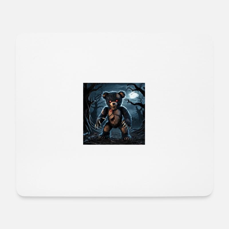 A dark and sinister teddy bear with an evil - Mousepad (Querformat) - Weiß