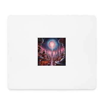 Herz der Galaxie – Eine Stadt im Licht der Sterne - Mousepad (Querformat) - Weiß - Vorne