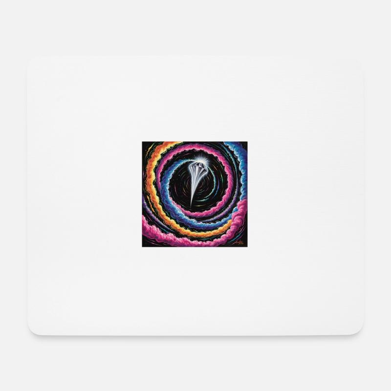 Kosmischer Tanz – Eine Reise durch die Galaxie - Mousepad (Querformat) - Weiß