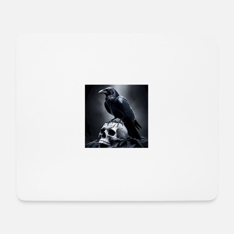 Raven 1 - Mousepad (Querformat) - Weiß