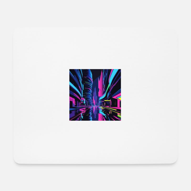Future City 1 - Mousepad (Querformat) - Weiß