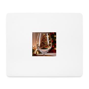 Weihnachtsbaum im Weinglas - Mousepad (Querformat) - Weiß - Vorne
