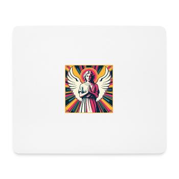 Schutzengel Pop-Art - Mousepad (Querformat) - Weiß - Vorne