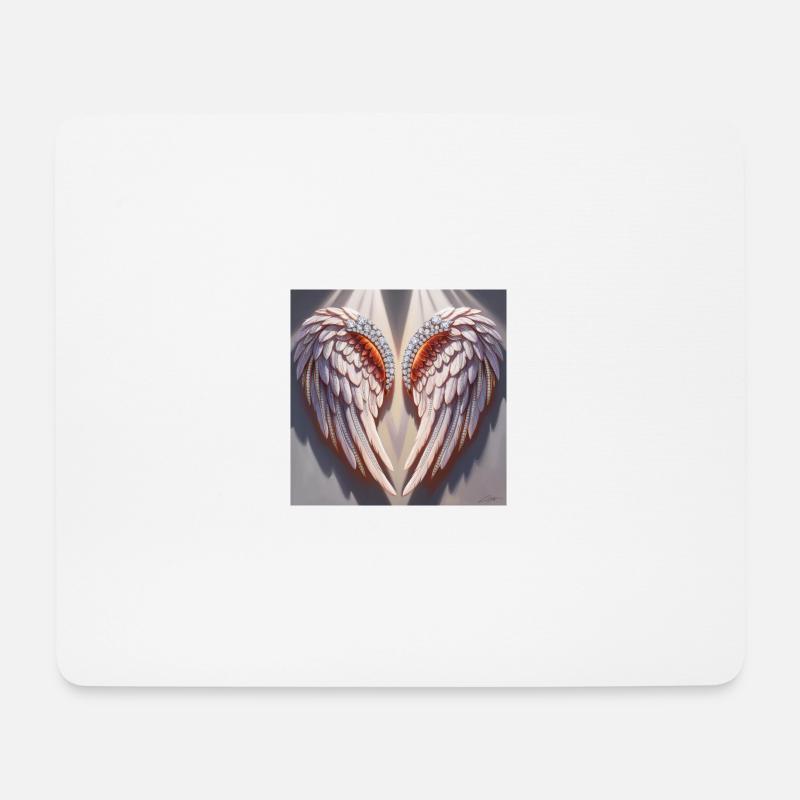 Engelsflügel - Mousepad (Querformat) - Weiß