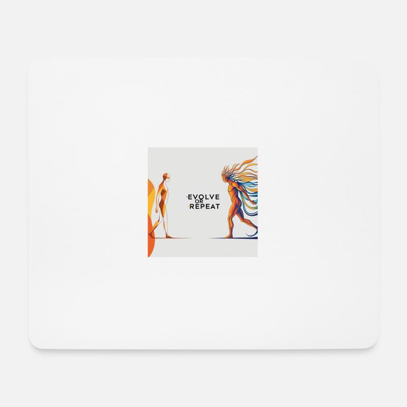 Evolve or Repeat - Mousepad (Querformat) - Weiß