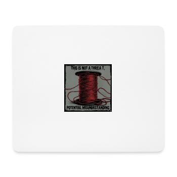 Ce n’est pas une menace - Tapis de souris (format paysage) - blanc - Devant