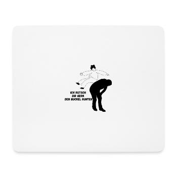 Silhouette -Ich rutsch dir gern den Buckel runter - Mousepad (Querformat) - Weiß - Vorne