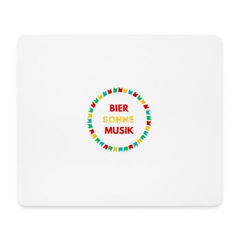 Bier Sonne Musik - Sommerparty Design - Mousepad (Querformat) - Weiß - Vorne