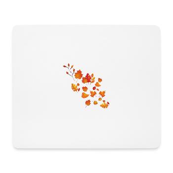 Bunte Herbst Blätter - Mousepad (Querformat) - Weiß - Vorne