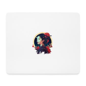 Geisha - Mousepad (Querformat) - Weiß - Vorne