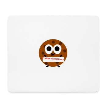 Cookies akzeptieren? - Mousepad (Querformat) - Weiß - Vorne