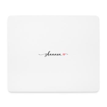Shannon Name Calligraphy Font - Mouse Pad (horizontal) - white - Front