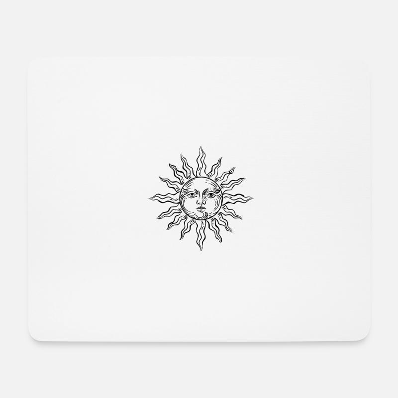 Sonne - Mousepad (Querformat) - Weiß