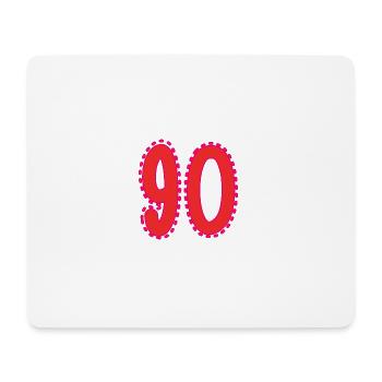 90. 90 JAHRE. 90. JAHRESTAG. 90-JÄHRIGES JUBILÄUM. - Mousepad (Querformat) - Weiß - Vorne