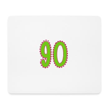 90. 90 JAHRE. 90. JAHRESTAG. 90-JÄHRIGES JUBILÄUM. - Mousepad (Querformat) - Weiß - Vorne